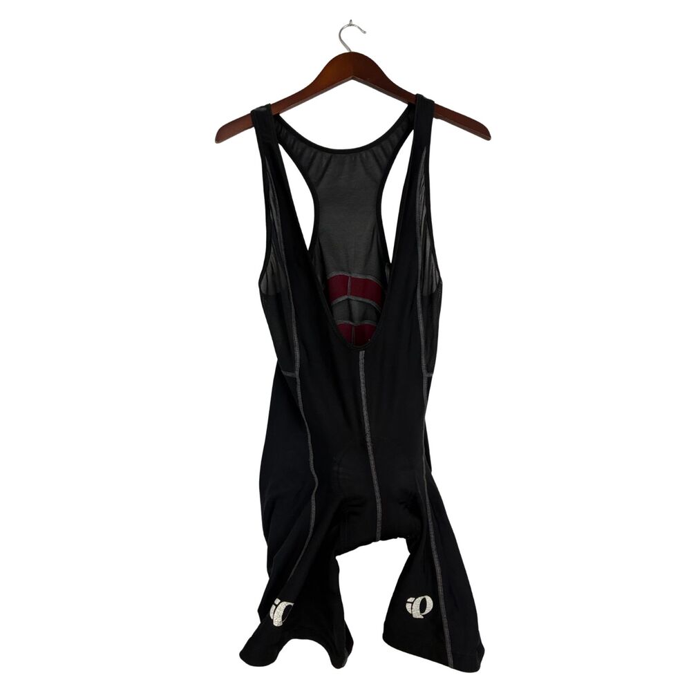 Pearl Izumi Mens Large Cycling Bib Shorts Black Burgundy Padded Chamois Bike